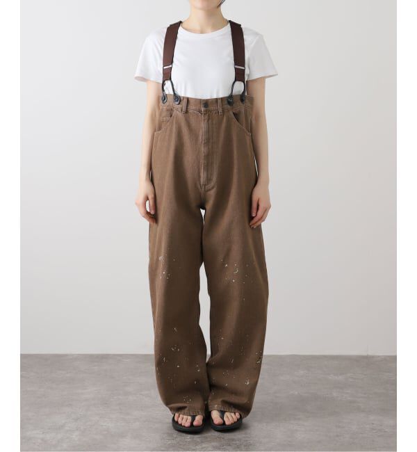 FRAMeWORK「PAYDAY /ペイデイ サスペンダー付きペイント加工デニム」|デニム|