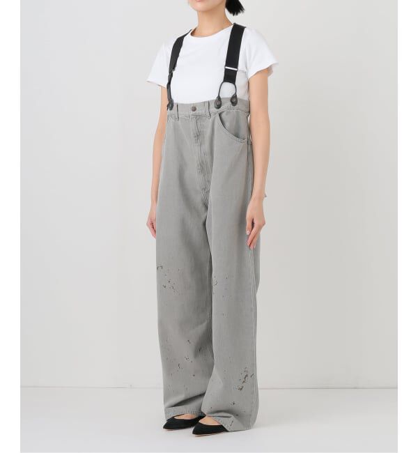FRAMeWORK「PAYDAY /ペイデイ サスペンダー付きペイント加工デニム」|デニム|
