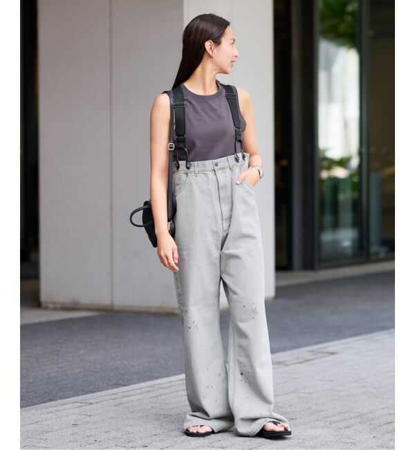 FRAMeWORK「PAYDAY /ペイデイ サスペンダー付きペイント加工デニム」|デニム|