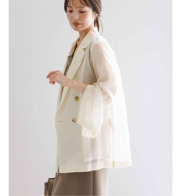 NOBLE「《追加》ソフトオーガンジーシアージャケット 3」|テーラードジャケット|