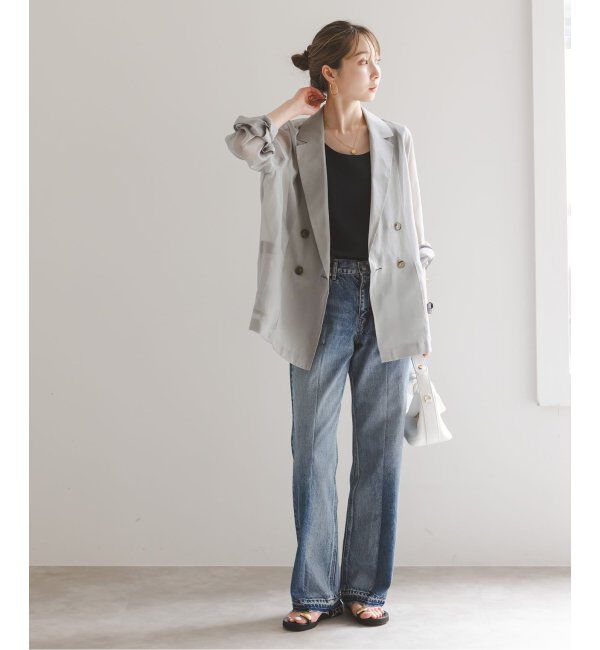 NOBLE「《追加》ソフトオーガンジーシアージャケット 3」|テーラードジャケット|