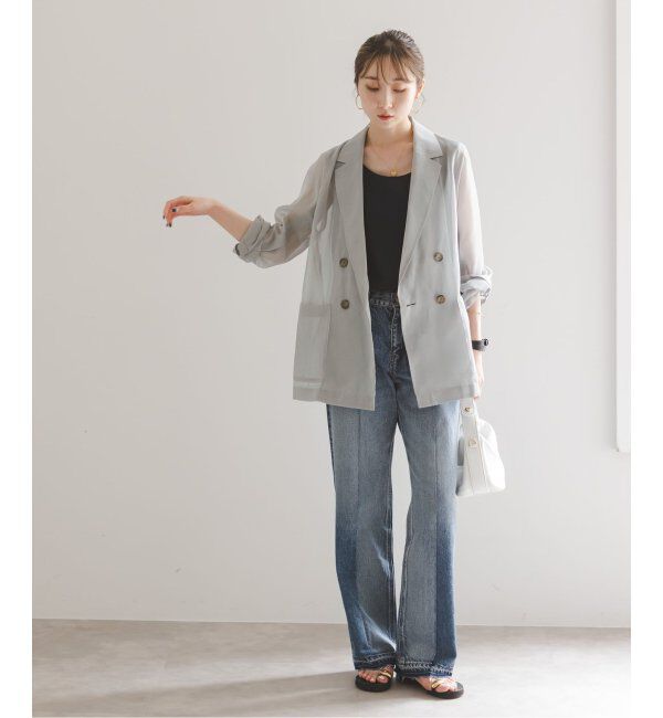 NOBLE「《追加》ソフトオーガンジーシアージャケット 3」|テーラードジャケット|