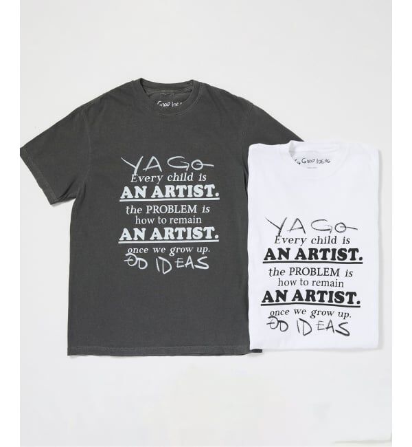 FRAMeWORK「YA GOOD IDEAS &times; KIBITZ HANDWKS MESSAGE TSHIRT」|Tシャツ・カットソー|