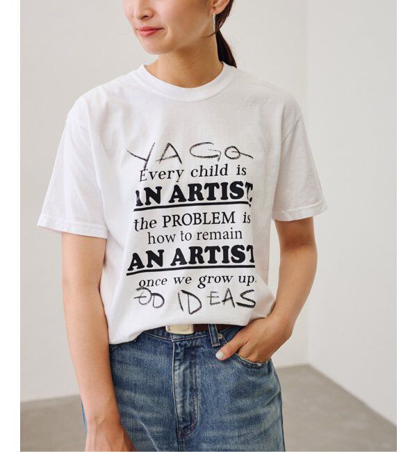 FRAMeWORK「YA GOOD IDEAS &times; KIBITZ HANDWKS MESSAGE TSHIRT」|Tシャツ・カットソー|ホワイト