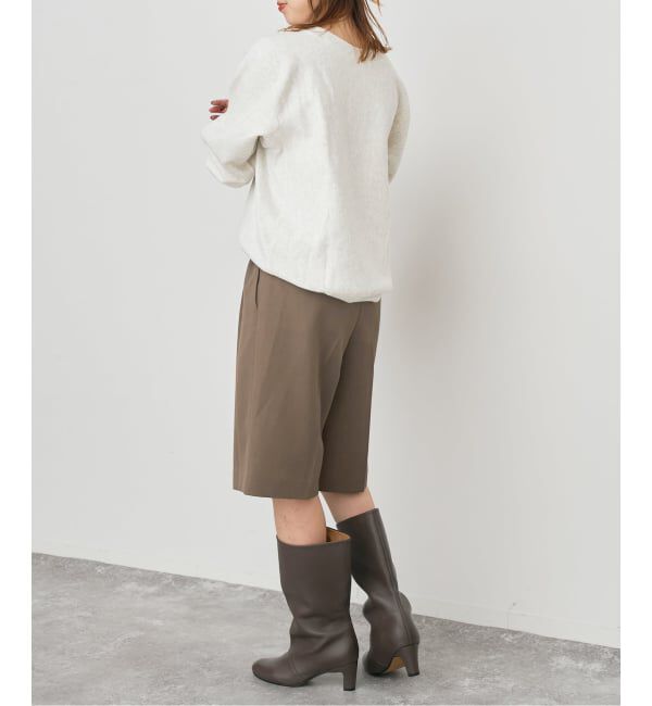 Spick and Span「ハイカウントプレーンハーフパンツ」|スラックス|