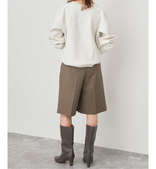 Spick and Span「ハイカウントプレーンハーフパンツ」|スラックス|