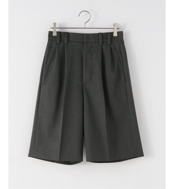 Spick and Span「ハイカウントプレーンハーフパンツ」|スラックス|