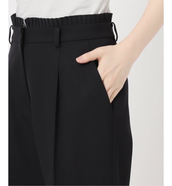 NOBLE「ELENI/エルニ ウールギャバプリーツベルトパンツ」|スラックス|