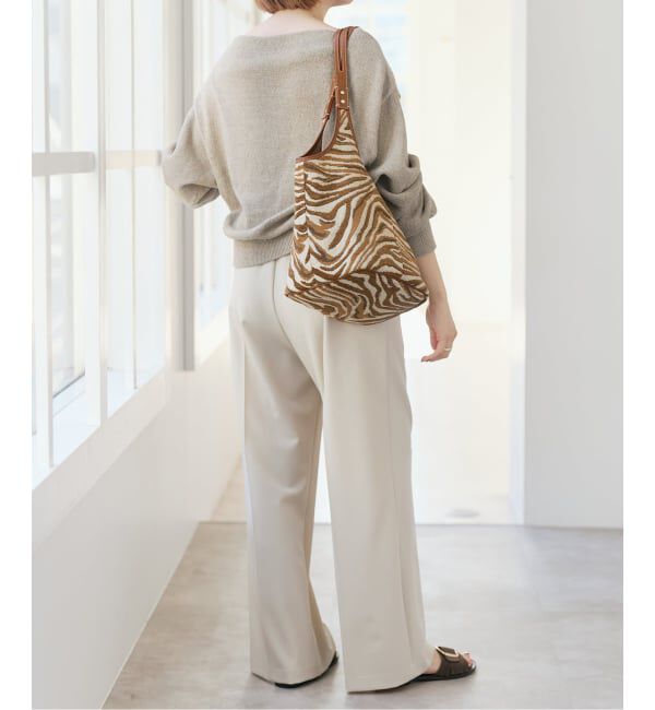 Spick and Span「シルクコンペーパーヤーンニュアンスネックニット」|ニット・セーター|