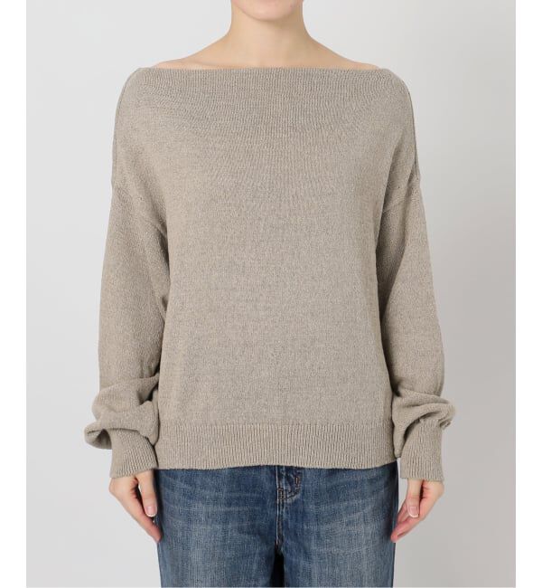 Spick and Span「シルクコンペーパーヤーンニュアンスネックニット」|ニット・セーター|