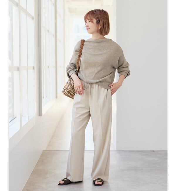 Spick and Span「シルクコンペーパーヤーンニュアンスネックニット」|ニット・セーター|