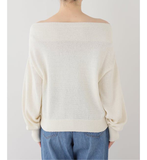 Spick and Span「シルクコンペーパーヤーンニュアンスネックニット」|ニット・セーター|