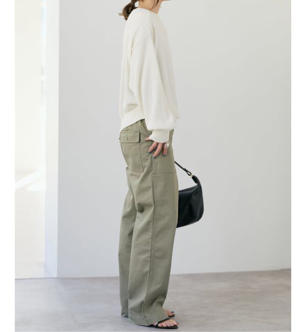 Spick and Span「シルクコンペーパーヤーンニュアンスネックニット」|ニット・セーター|