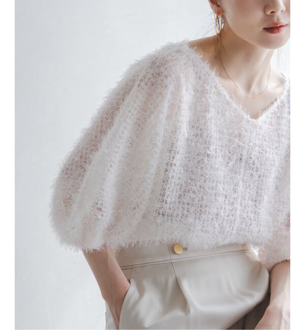 NOBLE「《予約》フェザーチュールボリュームブラウス」|シャツ・ブラウス|