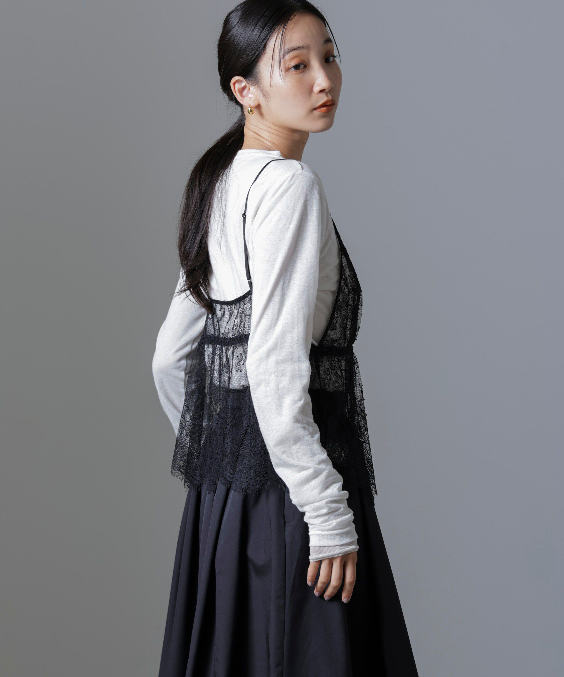 nano･universe「レースキャミブラウス」|シャツ・ブラウス|