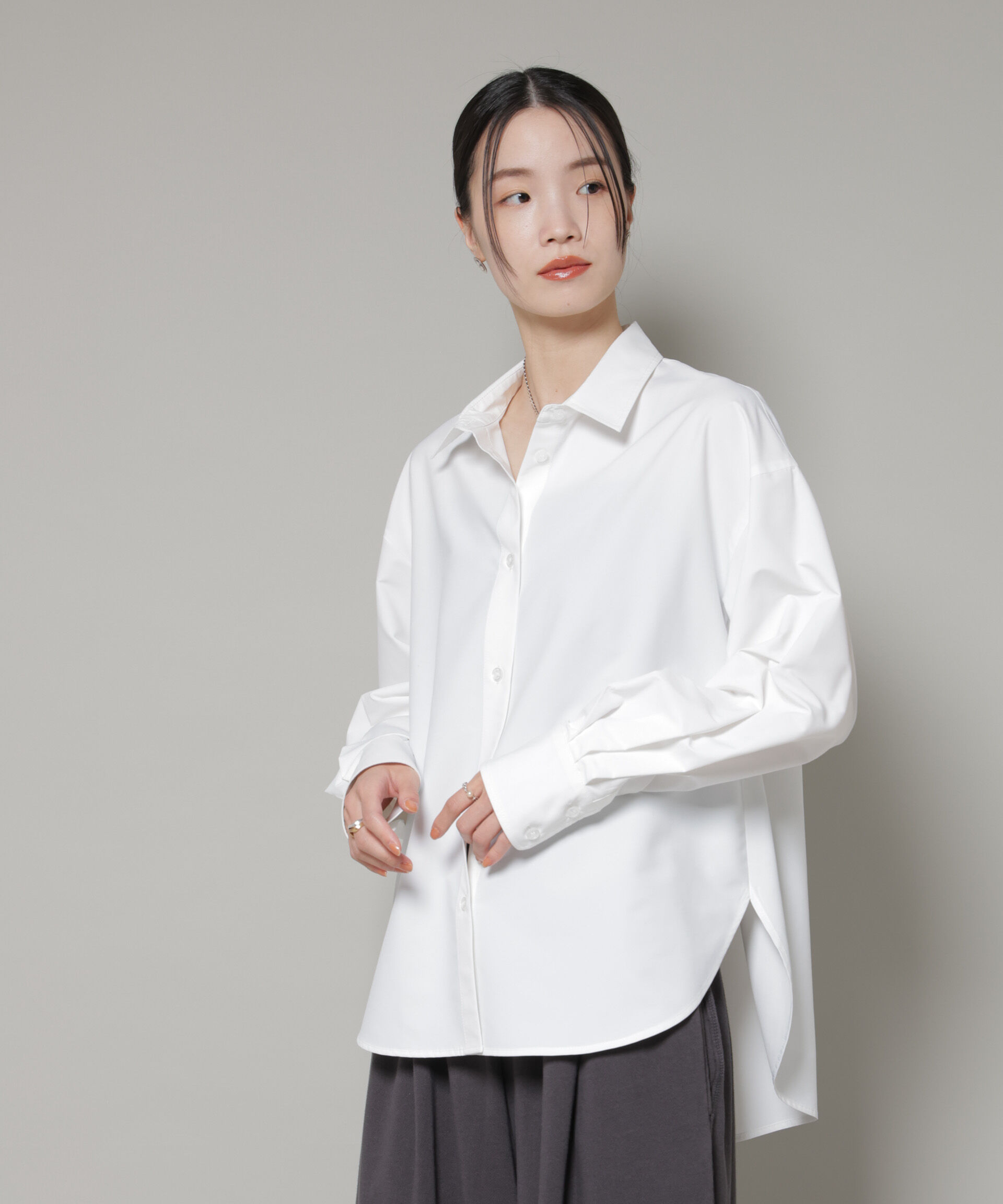 nano･universe「コットンライクタイプライターベーシックシャツ」|シャツ・ブラウス|