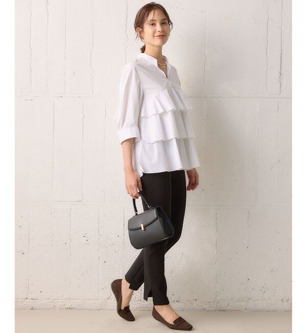 組曲「【洗える・ウエストゴム仕様】ハイパワーストレッチサイドスリット パンツ」|その他|