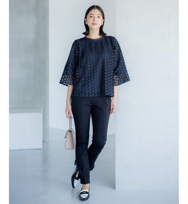 組曲「【洗える・ウエストゴム仕様】ハイパワーストレッチサイドスリット パンツ」|その他|