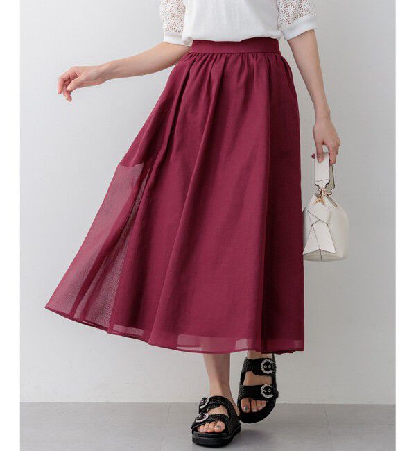 組曲「カラーボイル スカート」|スカート|ガーネット系