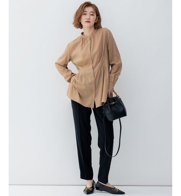 23区「【洗える】ドライダブルサテン ドロスト パンツ」|その他|