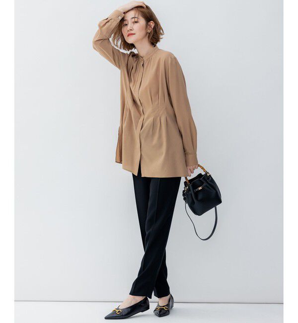 23区「【洗える】ドライダブルサテン ドロスト パンツ」|その他|