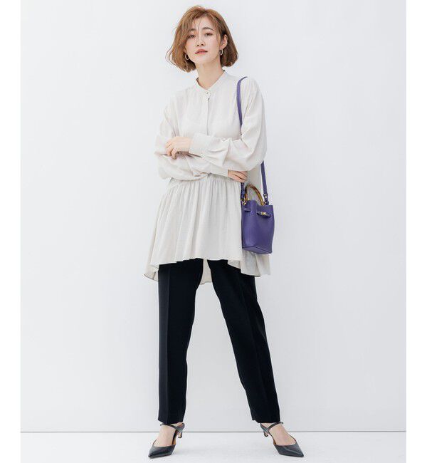 23区「【洗える】ドライダブルサテン ドロスト パンツ」|その他|