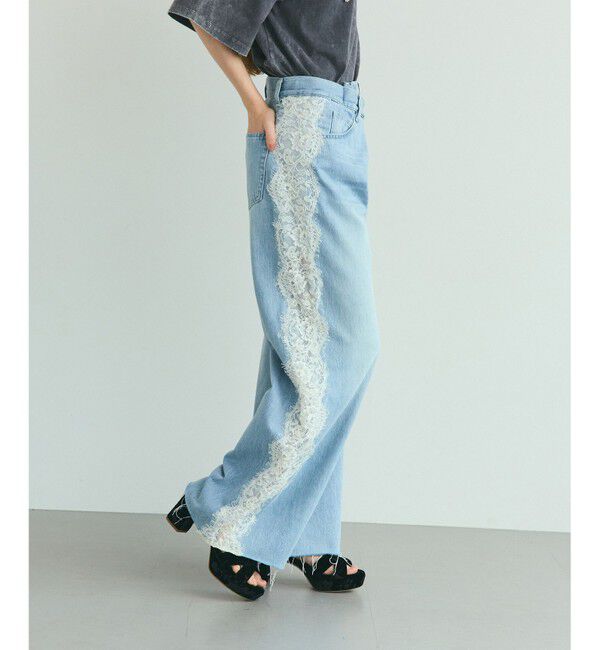 Grace Class「サイドレースデニムパンツ」|デニム|