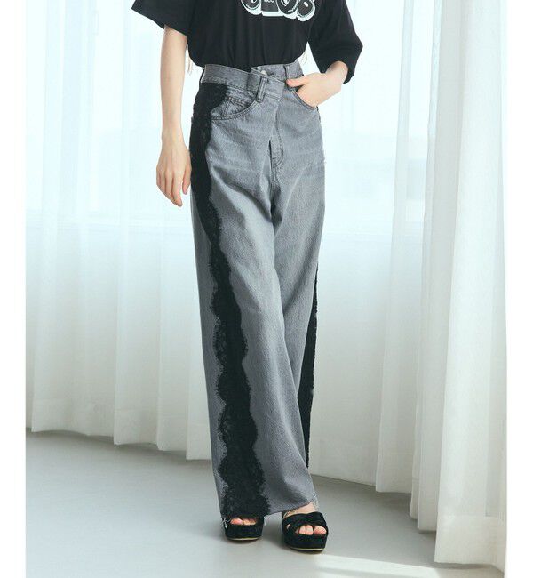Grace Class「サイドレースデニムパンツ」|デニム|