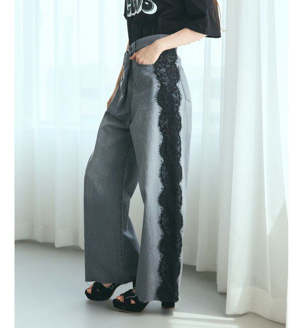 Grace Class「サイドレースデニムパンツ」|デニム|