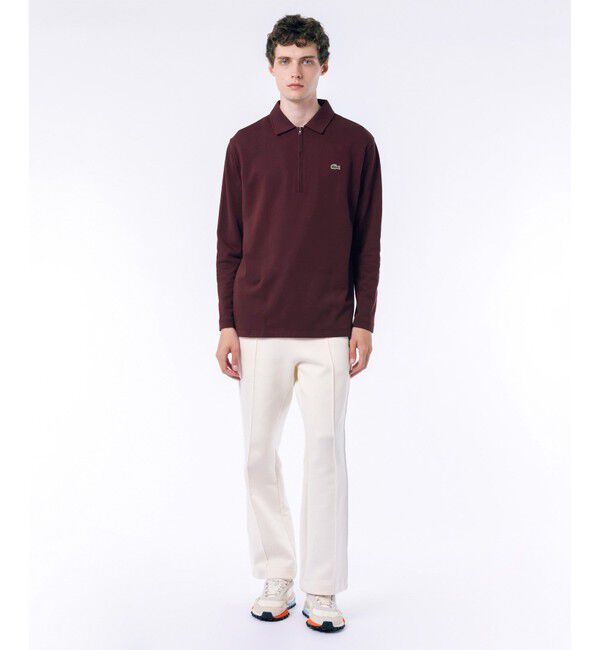 LACOSTE「裏パイルハーフジップ ポロシャツ」|ポロシャツ|