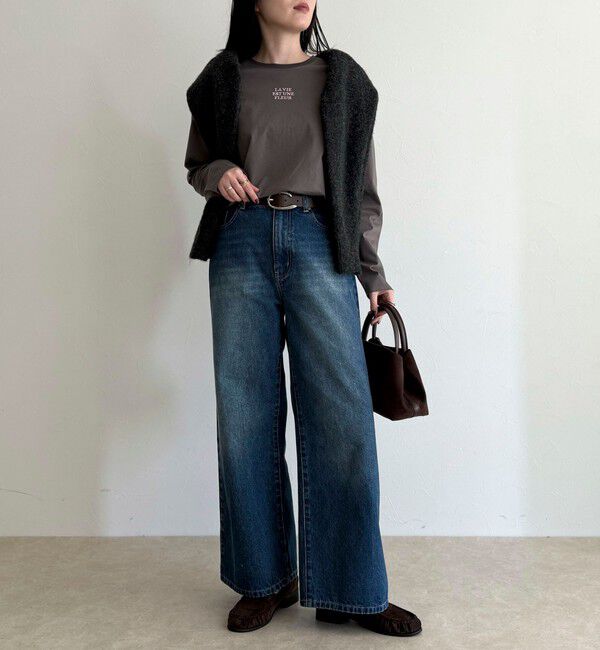 fredy emue「ワンポイント刺繍ロゴロンTシャツ」|Tシャツ・カットソー|