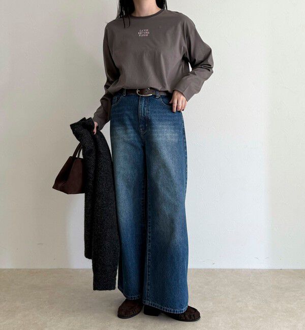 fredy emue「ワンポイント刺繍ロゴロンTシャツ」|Tシャツ・カットソー|