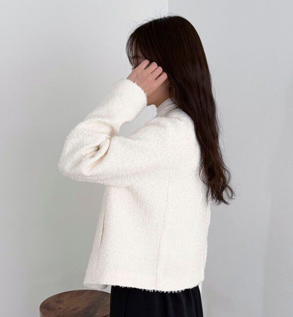 fredy emue「ノーカラーツィードジャケット」|ノーカラージャケット|