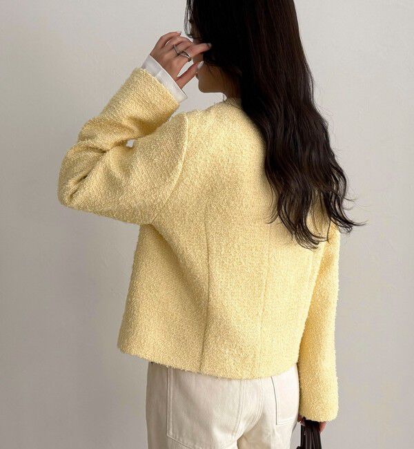 fredy emue「ノーカラーツィードジャケット」|ノーカラージャケット|