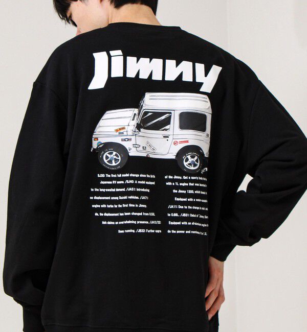 GLOSTER「【ロングセラーコラボ】ジムニー&times;GLOSTER Suzuki Jimny 裏毛プリントスウェット」|スウェット・ジャージ|ブラック
