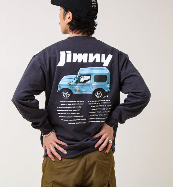 GLOSTER「【ロングセラーコラボ】ジムニー&times;GLOSTER Suzuki Jimny 裏毛プリントスウェット」|スウェット・ジャージ|チャコールグレー