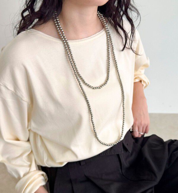 fredy emue「パール/メタルマルチロングネックレス」|ネックレス|