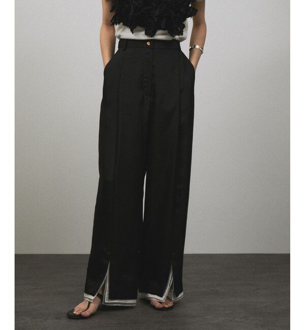 SALON adam et rope'「【MAISON EENK（メゾン インク）】Lace Layerd Pants / レースパンツ」|チノ|