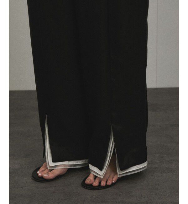 SALON adam et rope'「【MAISON EENK（メゾン インク）】Lace Layerd Pants / レースパンツ」|チノ|