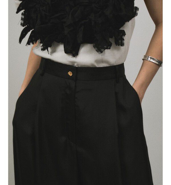 SALON adam et rope'「【MAISON EENK（メゾン インク）】Lace Layerd Pants / レースパンツ」|チノ|