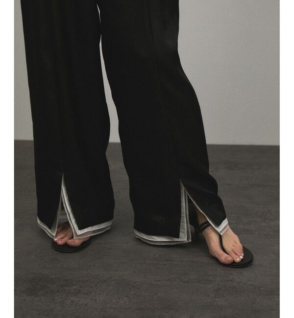 SALON adam et rope'「【MAISON EENK（メゾン インク）】Lace Layerd Pants / レースパンツ」|チノ|