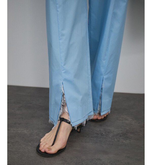 SALON adam et rope'「【MAISON EENK（メゾン インク）】Lace Layerd Pants / レースパンツ」|チノ|