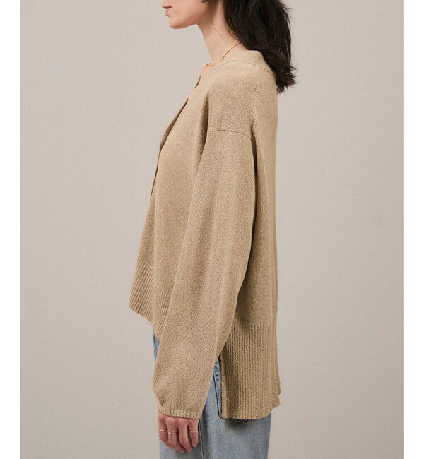 SALON adam et rope'「ペーパーヤーンVネックカーディガン［手洗い可/和紙素材］」|カーディガン|