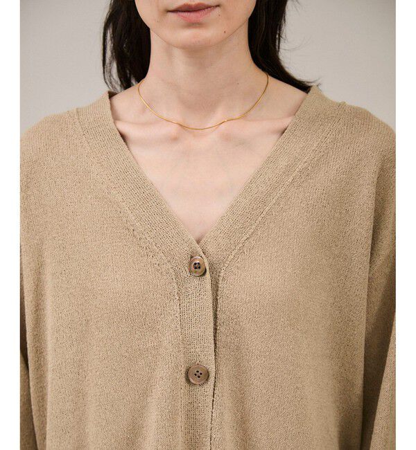 SALON adam et rope'「ペーパーヤーンVネックカーディガン［手洗い可/和紙素材］」|カーディガン|