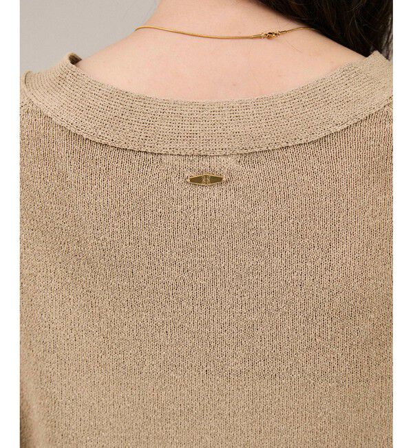 SALON adam et rope'「ペーパーヤーンVネックカーディガン［手洗い可/和紙素材］」|カーディガン|