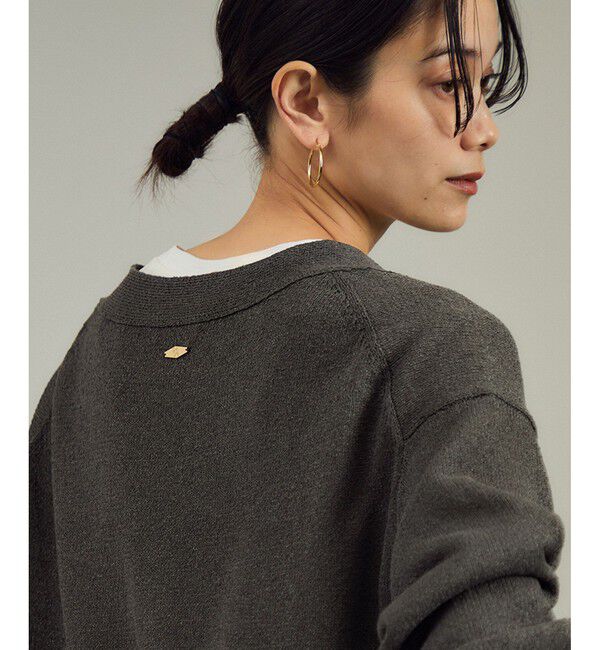 SALON adam et rope'「ペーパーヤーンVネックカーディガン［手洗い可/和紙素材］」|カーディガン|