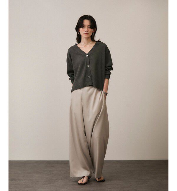 SALON adam et rope'「ペーパーヤーンVネックカーディガン［手洗い可/和紙素材］」|カーディガン|