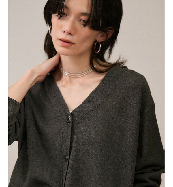SALON adam et rope'「ペーパーヤーンVネックカーディガン［手洗い可/和紙素材］」|カーディガン|
