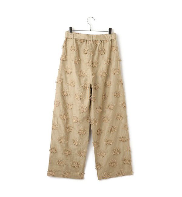 SALON adam et rope'「【crinkle crinkle crinkle】3Dエンブロイダリーツイルイージーパンツ」|チノ|