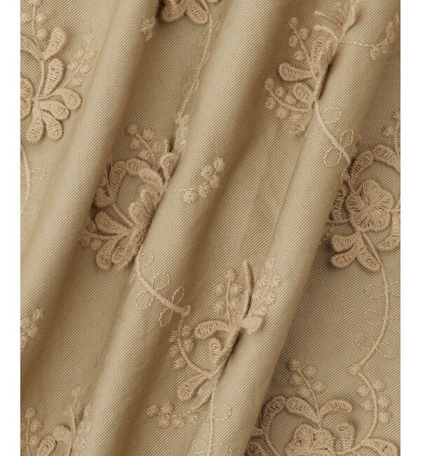 SALON adam et rope'「【crinkle crinkle crinkle】3Dエンブロイダリーツイルイージーパンツ」|チノ|